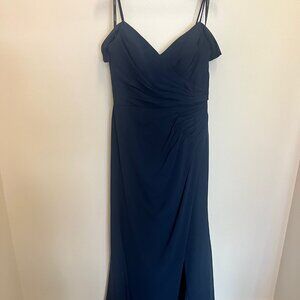 NWT LAZARO Formal Chiffon Gown in MIDNIGHT - size 14